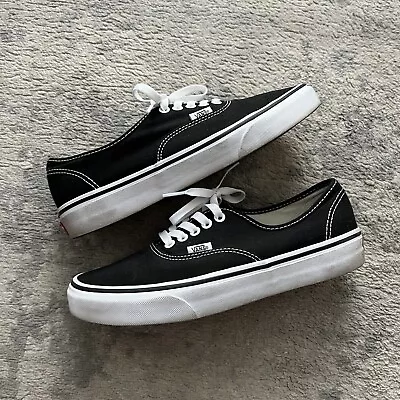 Vans Era Men Black Low Top Men’s Size 9 Classic Skateboard Shoes Sneakers New • $20