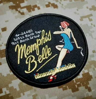 BOEING BOMBER B-17 FLYING FORTRESS 8th USAAF MEMPHIS BELLE Iron-on (blue) PATCH • $14.99