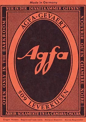 Agfa Photographic Darkroom Paper Print Vintage Retro Photography • £8