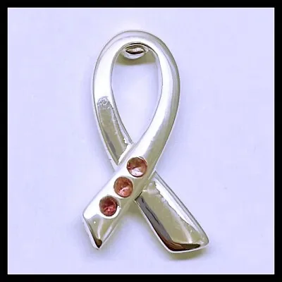 Breast Cancer Crusade Charity Pin Badge Silver Toned Ribbon • £2.99