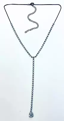 HSN Joan Boyce Black-tone  Y So Beautiful  22ctw CZ 20  Y-Drop Station Necklace • $25