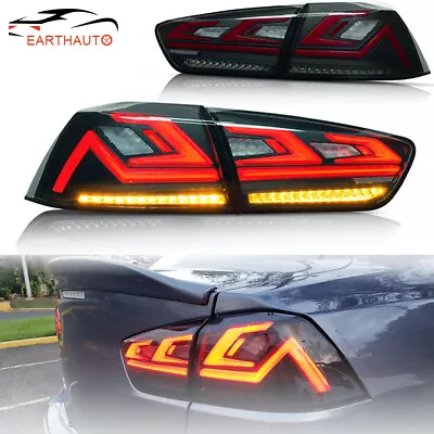 $218.99 • Buy 2X LED Smoked Tail Lights For 2008-2017 Mitsubishi Lancer EX EVO X Sedan 4WD