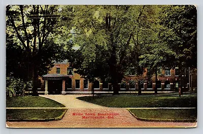 Martinsville Indiana Home Lawn Sanatorium Mineral Springs Old IN Postcard 1900s • $6.36