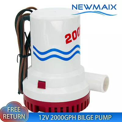 2000GPH Electric Marine Submersible Bilge Pump Boat Water Pump Non-Automatic 12V • $49.99