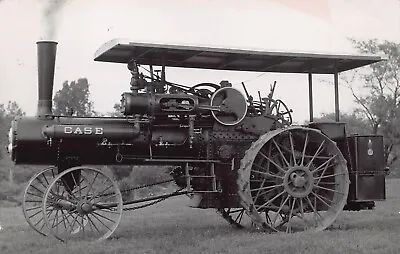 RPPC Steam Engine Tractor Case 16 Road Locomotive Farming Photo Vtg Postcard C16 • $19.60