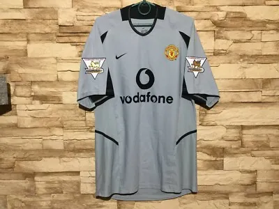 MANCHESTER UNITED 2002 2004 Goalkeeper Football Shirt Soccer Jersey Nike Sz M • $110.99