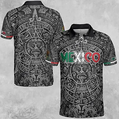 Personalized Name Tribal Pattern Mexico Men's Polo Shirt S-5XL • $28.99