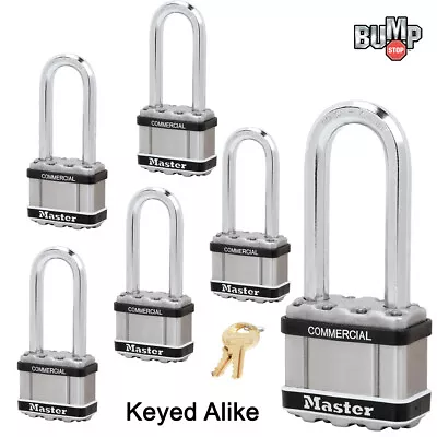 Master Lock 2 W MAGNUM Padlock2-1/2 L Shackle (6)Keyed Alike Locks M5NKALJSTS-6 • $109.56