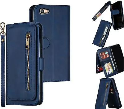 $11.50 • Buy Oppo F1s Leather Wallet Case 9 Card Slots Vertical Flip & Zip