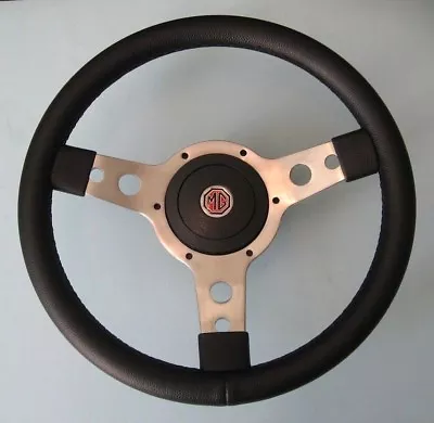 New 13  Vinyl Steering Wheel & Adaptor For MGB 1977-1980 MG Midget 1978-1979 • $149.95