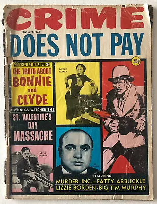 £1 • Buy CRIME DOES NOT PAY - JAN/FEB 1968 - US TRUE CRIME MAGAZINE (spine Wear)
