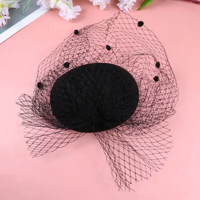 Hat Women Veil Hat Veil Funeral 50s Headwear Hat Veil Women • $11.66