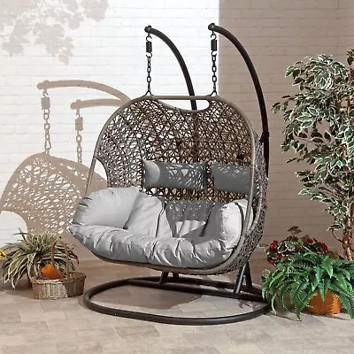 Replacement Cushion  Cocoon Egg Chair Hanging Hammock 2 Or 3 Seat Grey Or Cream • £89.95