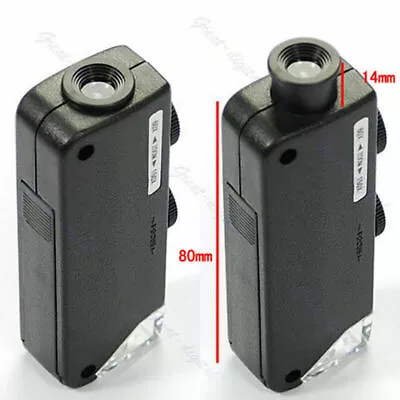 $7.78 • Buy Great Handheld Microscope Mini 60x100 Pocket Magnifers LED Loupe Adjustable