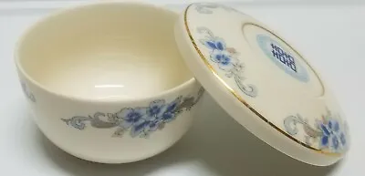 Ivory China Vintage 1940s Haeng Nam Sa Rice Soup Bowl With Lid Blue Floral Print • $20