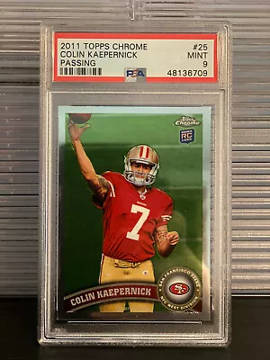 2011 Topps Chrome #25 Colin Kaepernick Rookie Passing Variation PSA 9 • $35.99