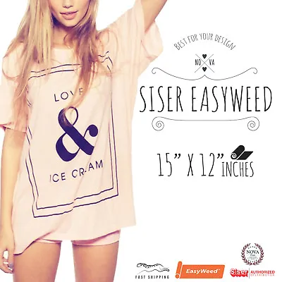 Siser EasyWeed® HTV Heat Transfer Vinyl For T-Shirts 15  By 12  Sheet(s) • $28.99