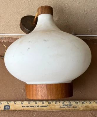 $75 • Buy VINTAGE 1960s MODERN HANGING LIGHT FIXTURE Lamp Ceiling Chandelier