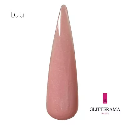 LULU Coloured Acrylic Powder Glitterama Nails Pink Pastel Peach Nude Sparkle  • £2.95