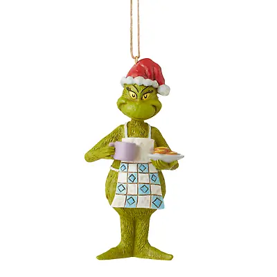 $18.82 • Buy Jim Shore Christmas Grinch In Apron With Hot Cocoa And Cookies Ornament 6010786