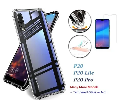 Shockproof 360° TPU Clear Case Cover For Huawei Mate 20 P30 Pro P20 Lite P Smart • £2.29