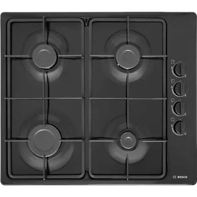 Bosch PBP6B6B60 Series 2 Built In 58cm 4 Burners Black Gas Hob • £219