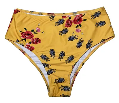 Zaful Women Yellow Swimsuit Bottoms Size 6 (Waist 27-28) • $14