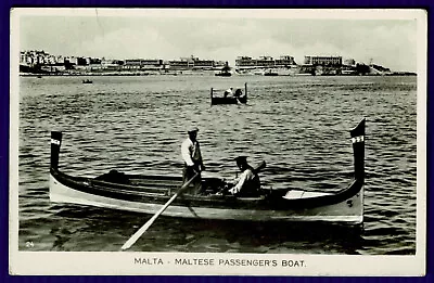 Real Photo Postcard - Maltese Passenger's Boat - Malta Harbour • £1.50