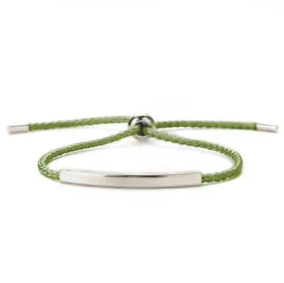Personalised ID Slider Bracelet Engraved Jewellery Gifts Choice Of Red Or Green • £14.95