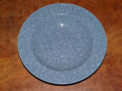 Mikasa Ultrastone Country Blue Rimmed Soup Bowl White Farm Speckled Enamelware • $8.99