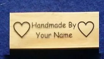 Personalised 2 Line Polymer Stamp - Heart - Love - Outline • £7.39