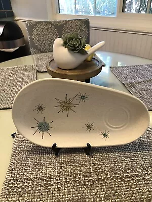 Vintage Mid Century Modern Franciscan Atomic Starburst RARE Snack Plate 12.5“EUC • $71