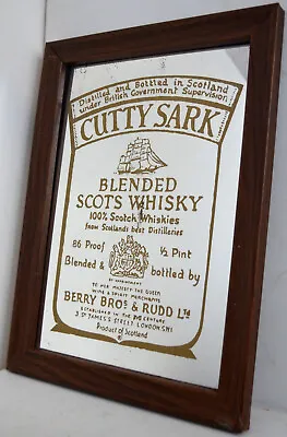 Cutty Sark Scotch Whisky Mirror Sign Advertisement Framed Vintage Bar Man Cave • $16