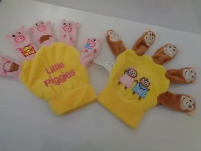 Glove Finger Puppets Pigs And Monkey • £5
