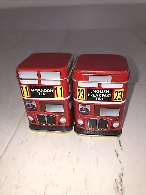 Two 2.5” High London Red Bus Tins • £1.25