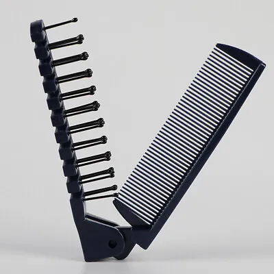 For Men Women Folding Travel Hair Brush Portable Pocket Comb Grooming Creative • £2.27