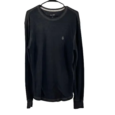 Volcom Henley Shirt Men’s Large Black Thermal Waffle Knit Skateboarding Outdoor • $12.99