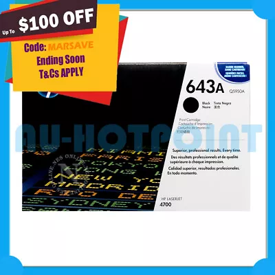 HP Q5950A/Q5950AC BLACK Toner For LaserJet 4700/4700dn/4700dtn 11K *Damaged Box* • $498