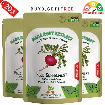 £1.99 • Buy Maca Root Capsules 12000mg Max Strength (1.2% Macamides&Macaenes)-Help Digestion
