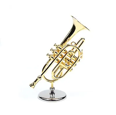 Miniature  FLUGEL HORN 3 1/2  Collectible Instrument Figurine With Stand • $6.99