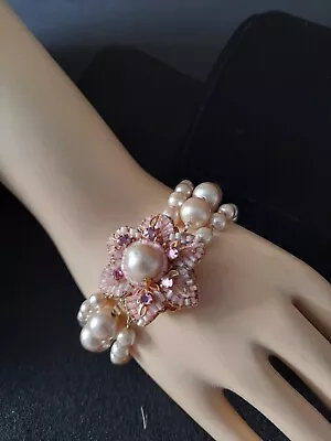 Miriam Haskell Signed Baroque Pearl Bracelet • £225