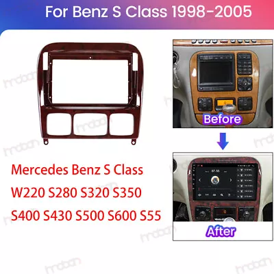 9'' Car Radio Stereo Frame Panel Fascia For Benz W220 S280 S320 S350 S400 • $32.20