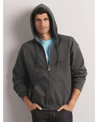 Gildan Heavy Blend Full Zip Hooded Sweatshirt Size S-5XL 17 Colors Zipped Hoodie • $21.25
