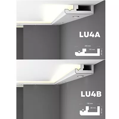 COVING DOWNLIGHT LED PLASTER COATED EPS Ceiling Wall LU4 *PREMIUM* Cornice • £13.82