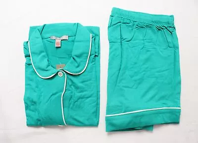 J. Crew Women's Eco Dreamiest Short Sleeve Pajama Set AR8 Green Medium NWT • $45.99
