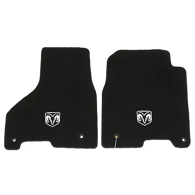 13-18 Dodge Ram 1500 2500 3500 Crew & Mega Cab Front Carpet Floor Mats Black OEM • $127.44