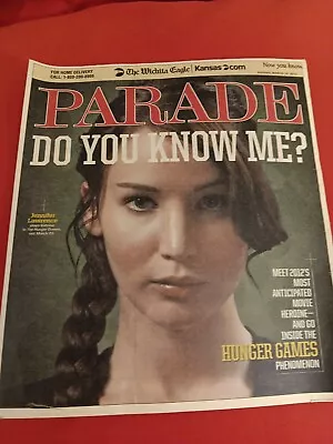 PARADE MAGAZINE  March 18 2012  JENNIFER LAWRENCE Hunger Games  • $3.99