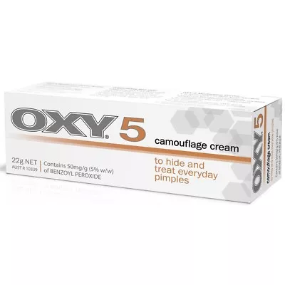 Oxy 5 Camourflage Cream 22G Hides And Treats Everyday Pimples • $15.98