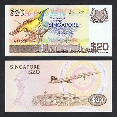 1979 Singapore 20 Dollars P-12 Unc+ + + +yellow-breasted Sunbird Changi Airport • $49.99