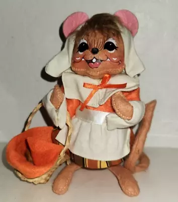 Annalee 6  Pilgrim Girl Mouse Mouse Fall Harvest Thanksgiving Doll  350609 • $14.99